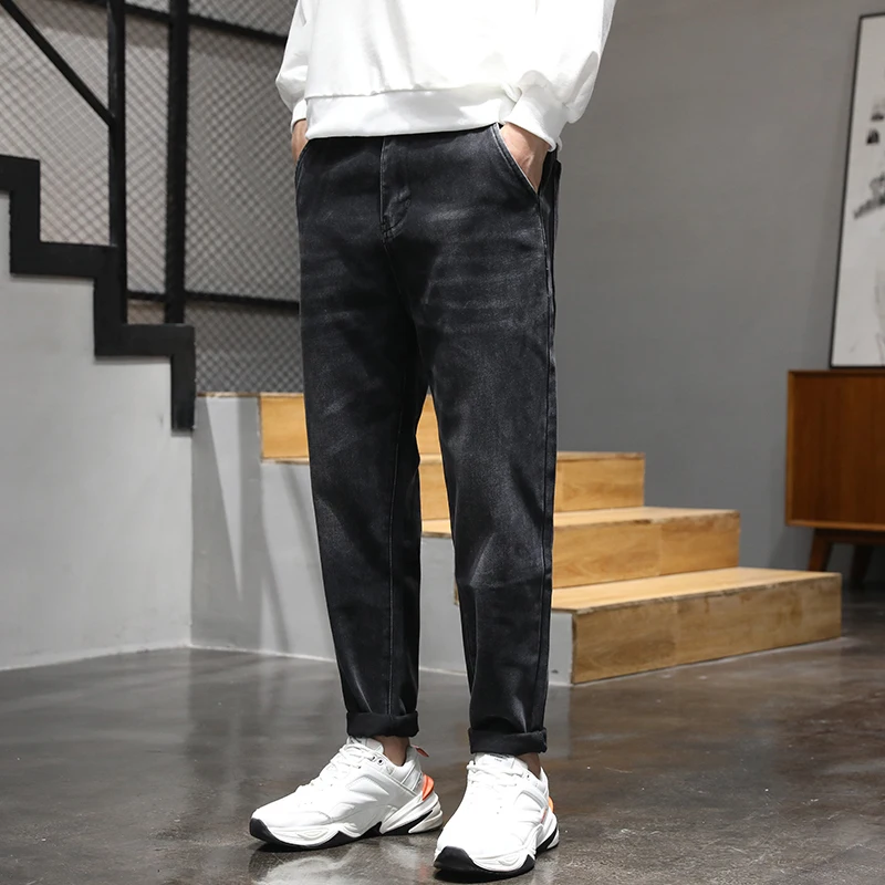 KSTUN Black Jeans Men Haren Pants 2020 Spring Loose Fit Stretchy Quality Brand Jeans Man Long