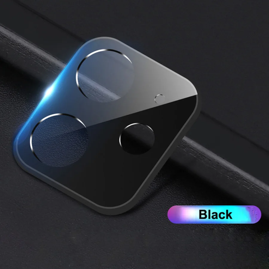 black cover Защитная пленка для объектива камеры для iPhone 11 Pro Max, стеклянная металлическая настоящая Защитная крышка для камеры для iPhone11 Pro Max, стеклянная крышка - Цвет: black cover