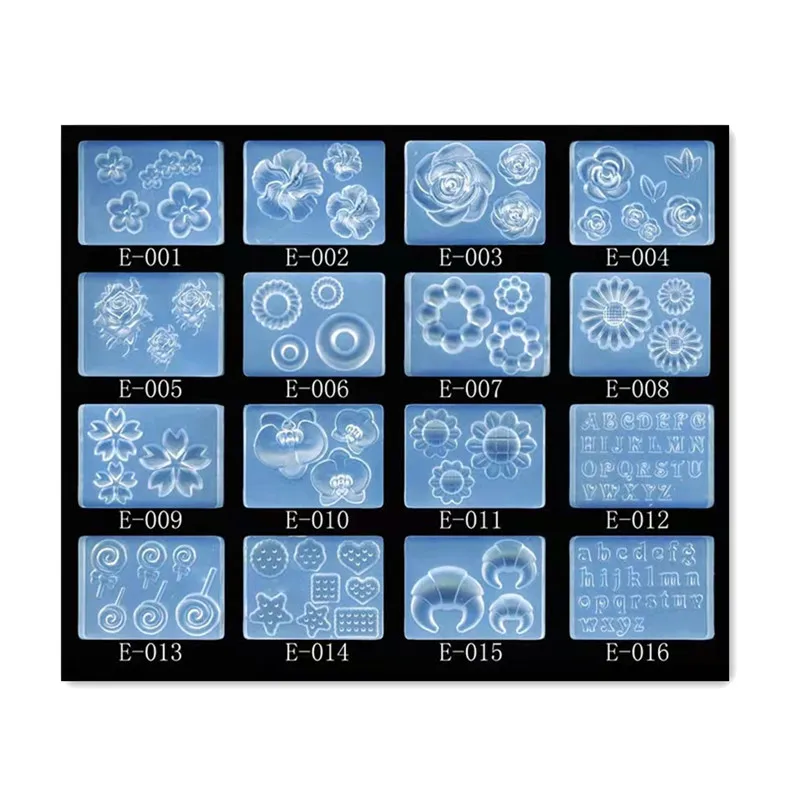 3D Carving Silicone Mold Nail Stamping Camellia/Shell/Bow Tie/Star Pattern DIY UV Gel Acrylic Crystal Nails Template | Красота и