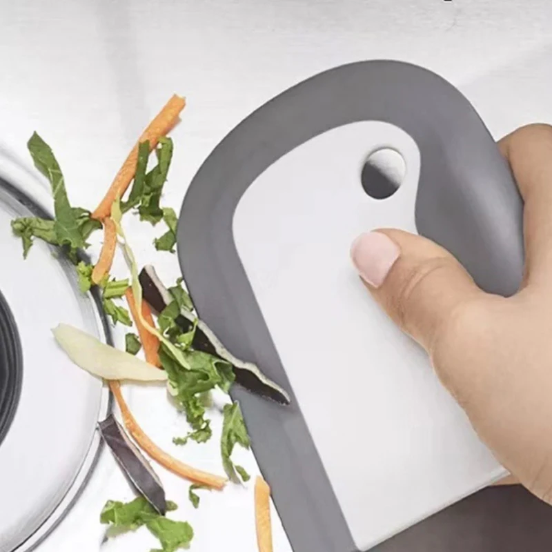 Kitchen Scraper Soft Rubber Scraper Plate Cleaning Tool Integrated