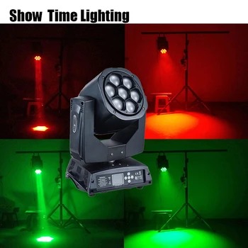 

Unlimited Rotate With Zoom Function 7pcs 10W RGBW 4 IN 1 Bee Eye Beam Moving Head coloring stage light disco performance wedding
