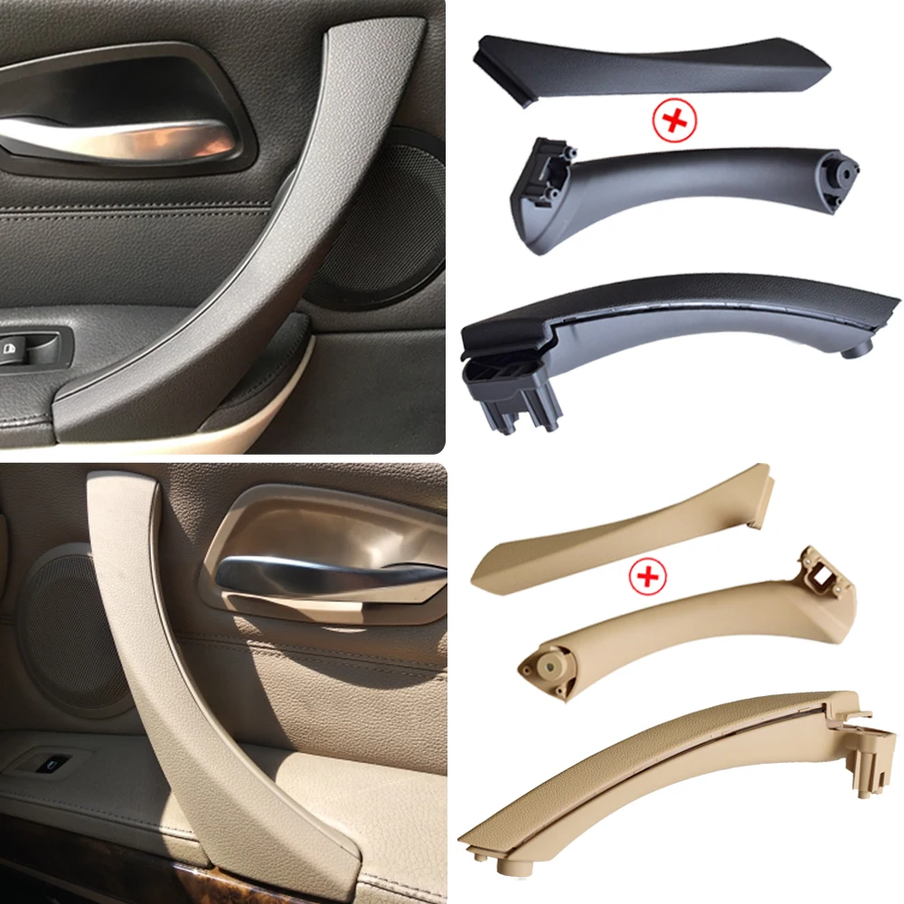Left Right Side Car Inner Interior Door Panel Handle Pull Trim Cover Kit Car Accessories For Bmw