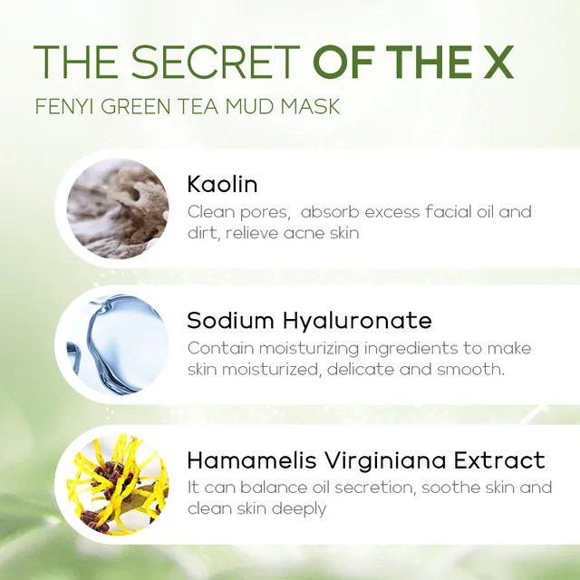 5pcs Green Tea Mud Mask Daub Mask Portable Travel Natural Plants Oil-Control Deep Cleansing Tender Smooth Skin Care - Image 4
