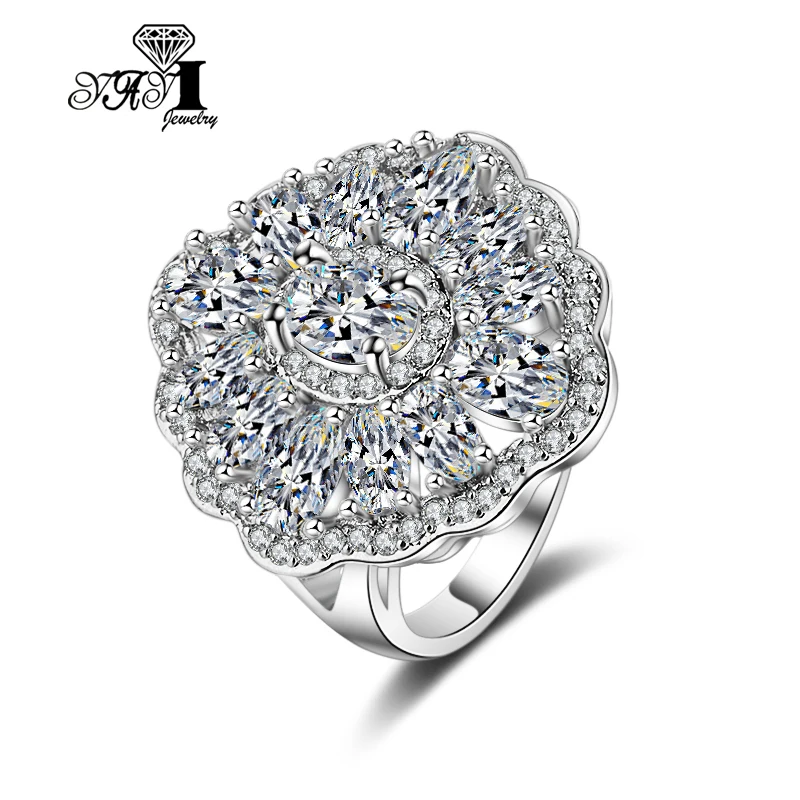 

YaYI Jewelry Fashion Princess Cut 8.9 CT White Zircon Silver Color Engagement Rings wedding Heart Rings Party Rings Gifts 1301