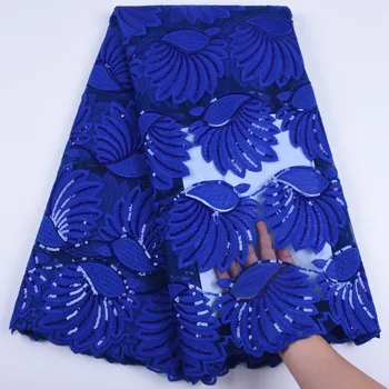 

French Sequins Tulle Lace Fabirc 2019 High Quality Nigerian Mesh Lace Fabric Hot Sale African Lace Fabric For Wedding PartyA1716
