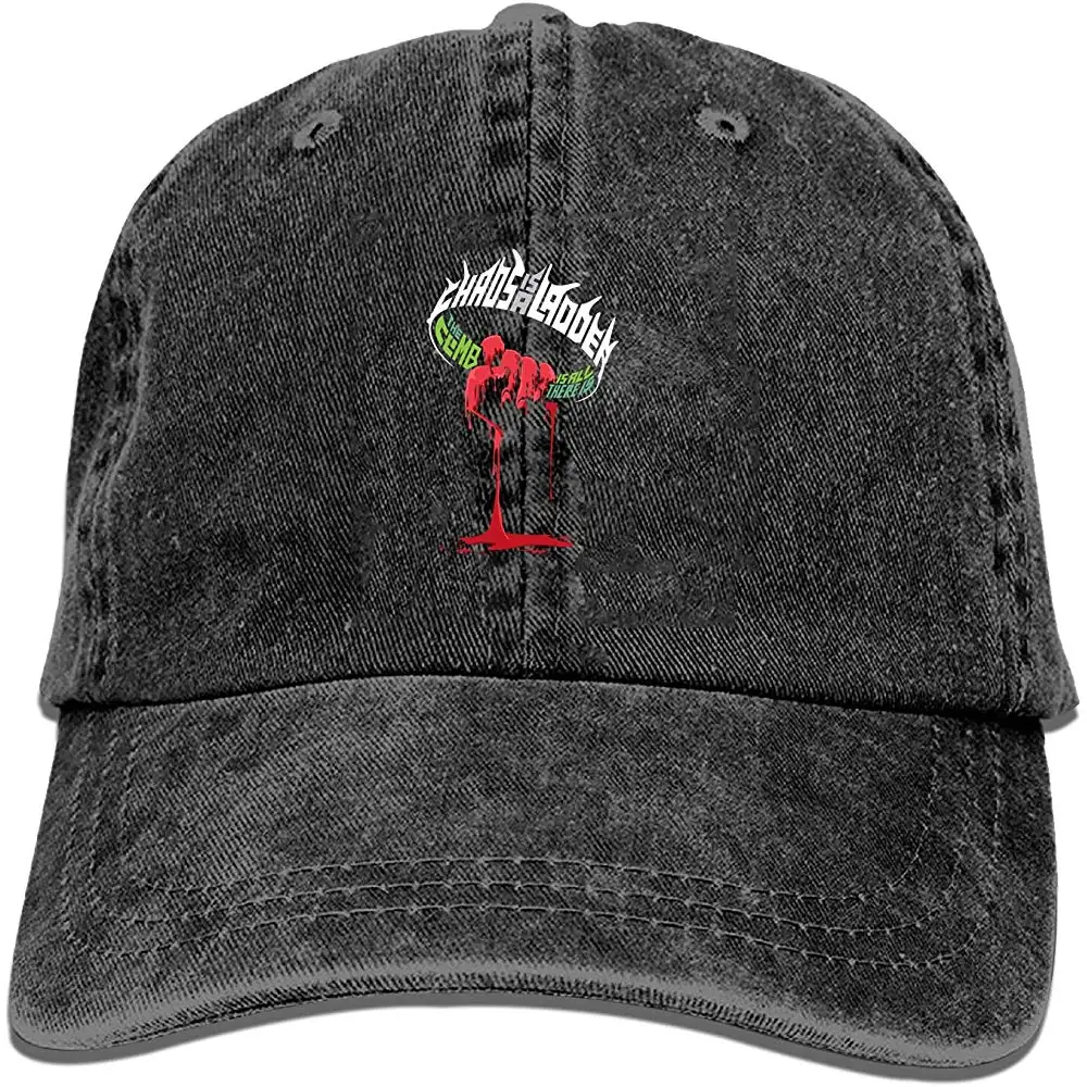 Черная бейсбольная Кепка-Хаос является лестницей Дальнобойщик шляпа из стираного хлопка винтажная Регулируемая шляпа для папы