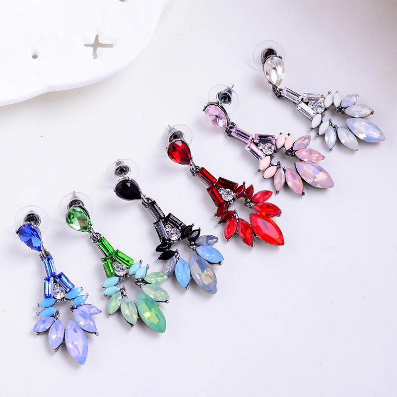 2015 Colorful Waterdrop High Quality Vintage Earrings For Women Fine Jewelry Fashion Elegant Wedding Earring Hot Sale (6)