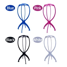 Вешалка для париков Болванка под парик держатель пластиковый, парик обучающий кронштейн Портативный Складной Пластиковый Регулируемый инструмент для укладки волос