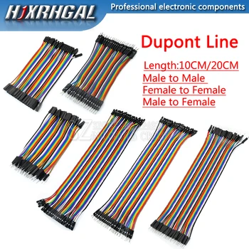 

Dupont Line 120pcs 10cm 20CM Male to Male + Female to Male and Female to Female Jumper Wire Dupont Cable for arduino DIY KIT