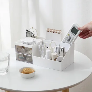 

Desktop Cosmetics Accept Box Function Mesh Division Bring Drawer Jewelry Storage Arrangement Box Plastic Stationery Storage Box