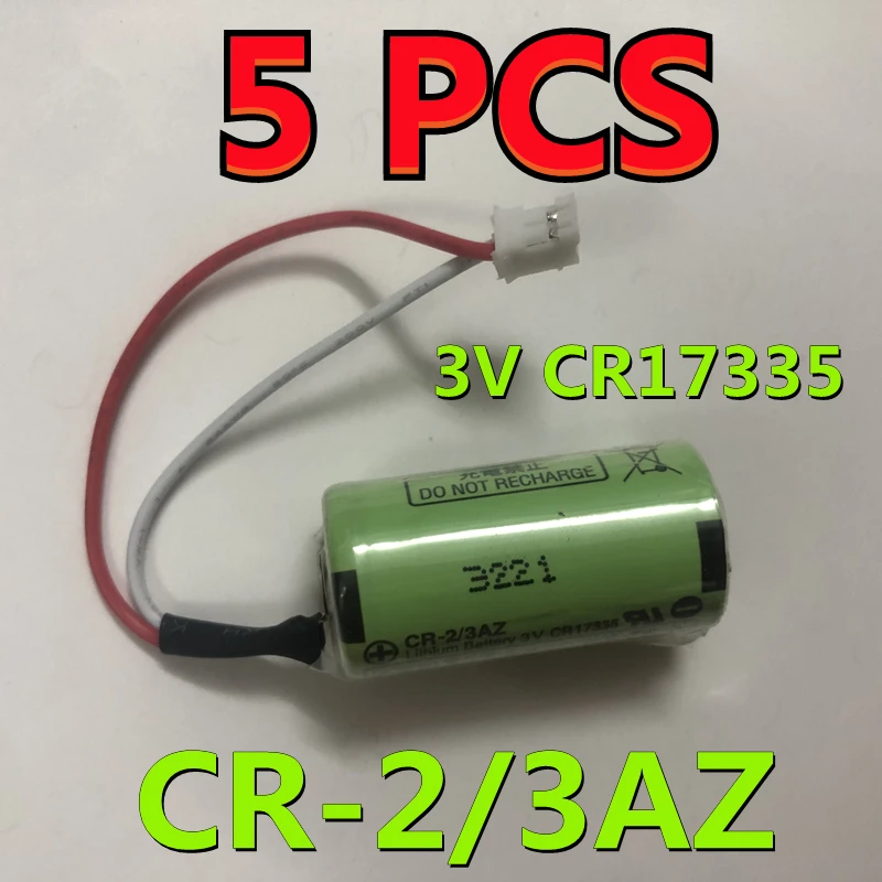 Original Novo Cr2 3az 3v Cr17335 Bateria de Lítio Plc com Conector Branco Plugue Customizável 5x