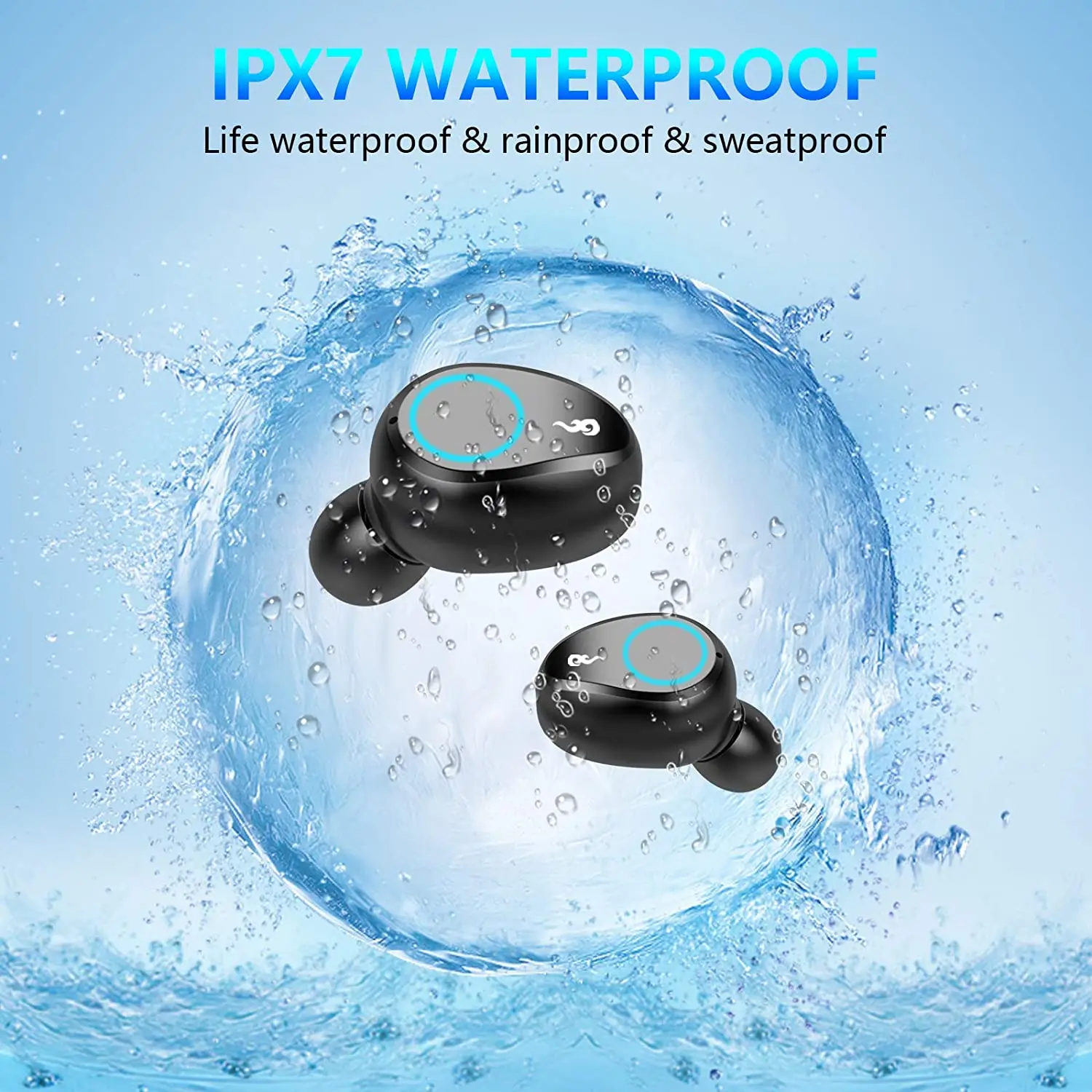 Mini Bluetooth Earphones TWS 5 0 Touch Control Wireless Headphones Stereo Sports Waterproof Earbuds Headset with Dual Microphone