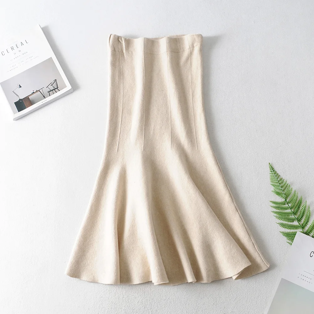 

2019 Autumn & Winter New Style Fishtail Skirt-Slim Fit Sheath the Girls' Middle School Long Skirts Fashion Flounced Skirt