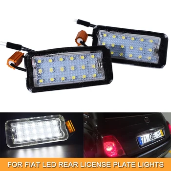 

2pcs white led license plate number lights lamp Canbus no error for Fiat 500 500C 2007~2019 car styling