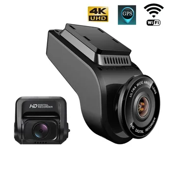 

4K dashcam dual lens car camera front and rear view lens both FHD1080P wifi gps car dvr adas and parking monitoring drive record