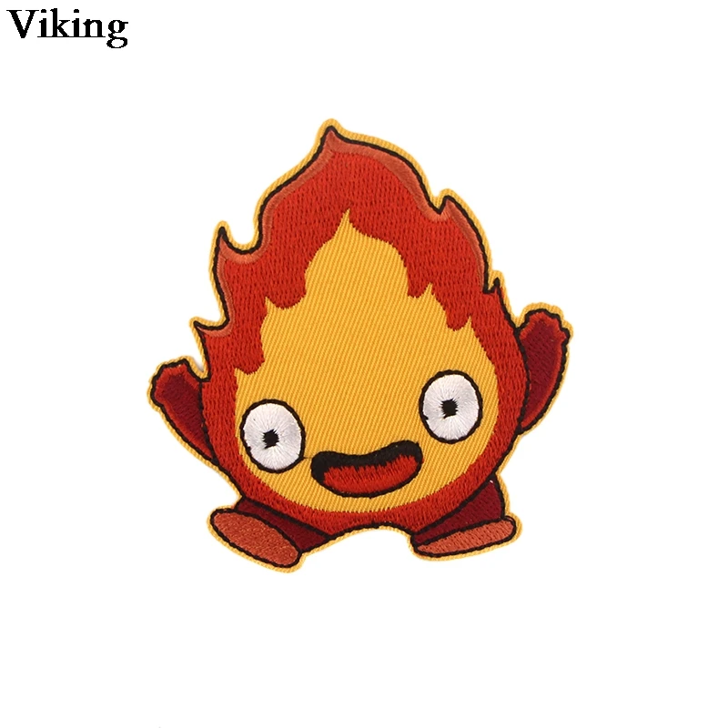

Howls Moving Castle Anime Embroidered Patch Iron on Embroidered Sewing Applique Sew On Badge DIY Apparel Accessories G0245