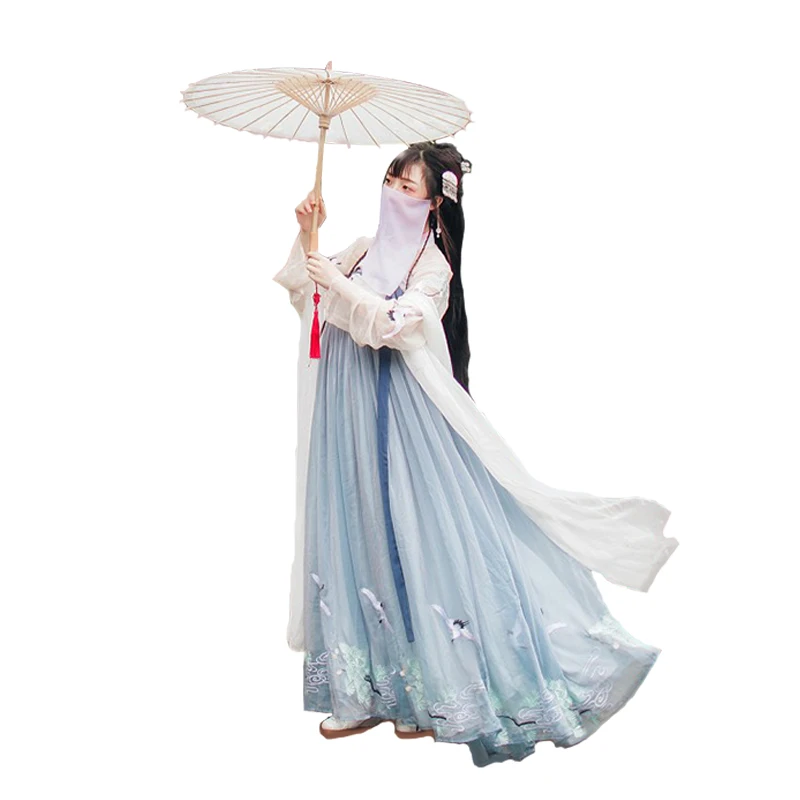 Hanfu Для женщин китайское платье древней китайской костюм сказочной принцессы Тан Костюм Традиционный Hanfu Национальный, этнический стиль платье SL1232