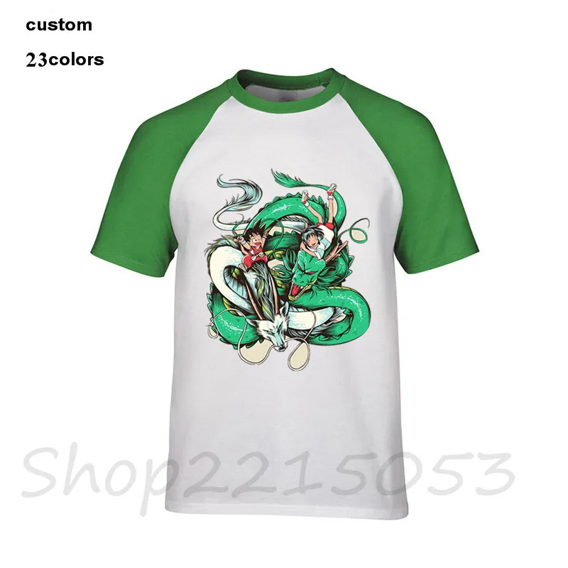 Dragon Brothers Anime Chihiro Ball Z Goku Haku Manga Mashup Spirited Away Men tshirts game kids t-shirt gift boys t shirt | Мужская