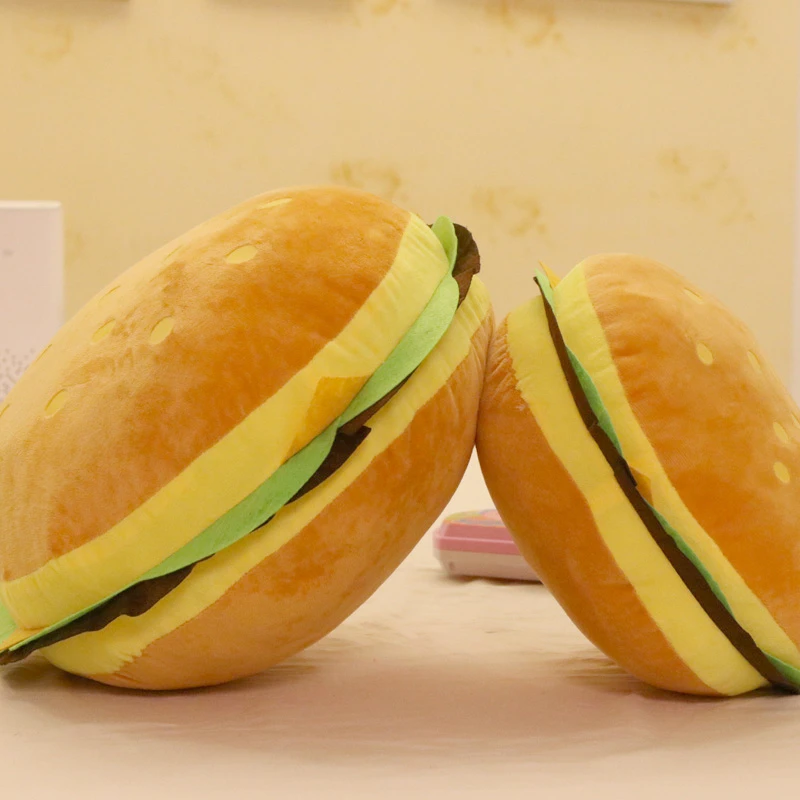 ぬいぐるみハンバーガーの形の枕クリエイティブおかしいぬいぐるみ人形クッション枕子供ギフトリアルなハンバーガーぬいぐるみ Plush Pillows Aliexpress