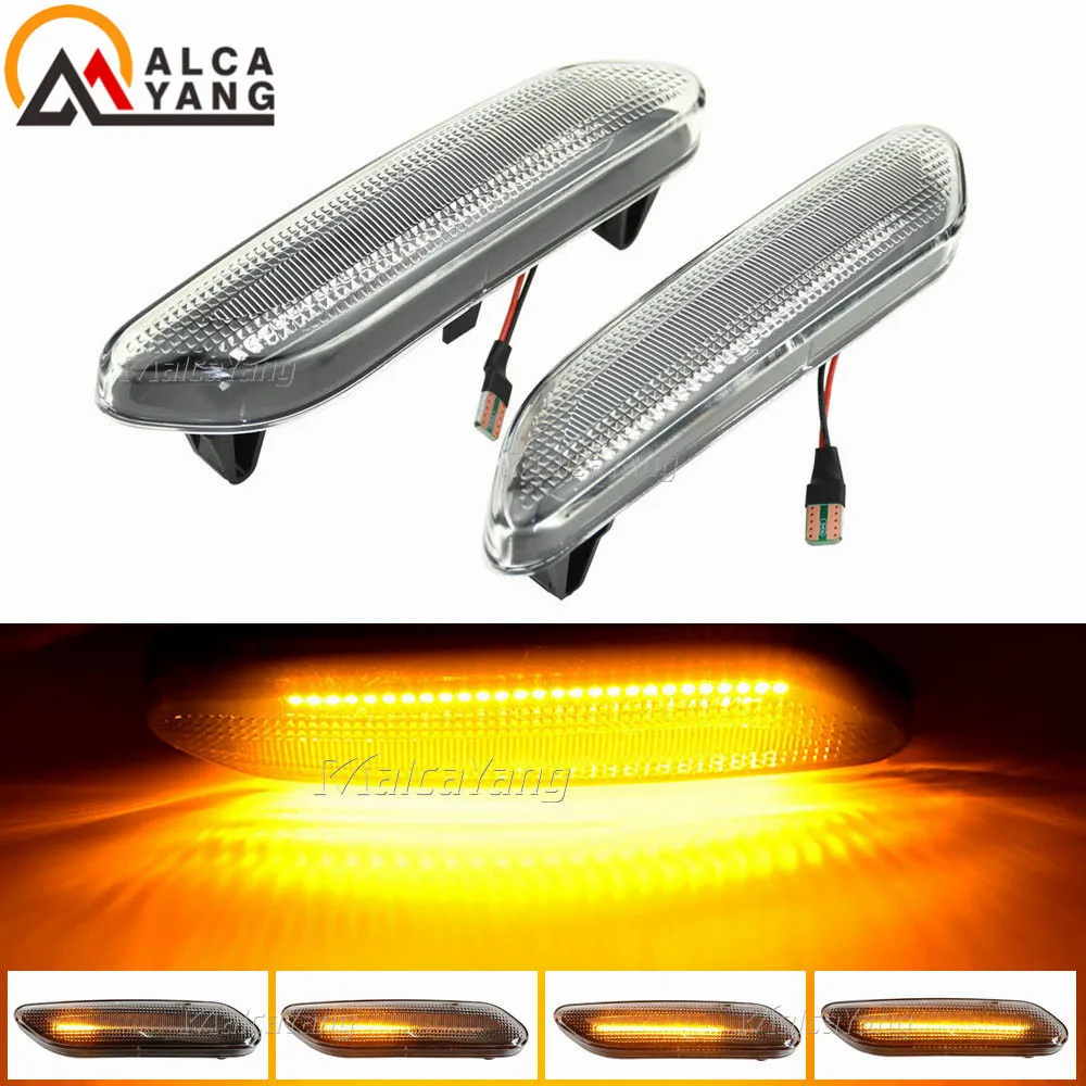 2x Side Indicator LED Marker Repeater Light For Mini Countryman R60 Paceman R61