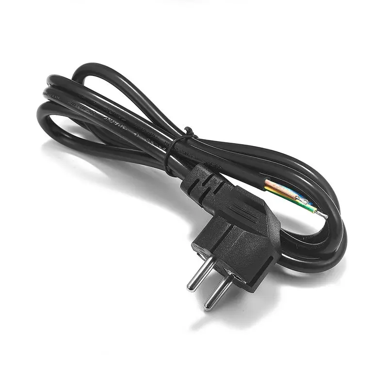 50pcs Eu Power Cable 1.5m 0.75mm Rewired Extension Cords Schuko Power