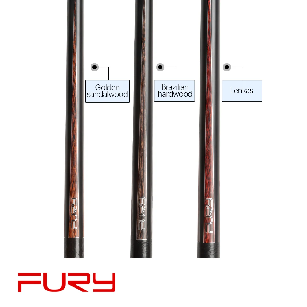 Original FURY CFP Carbon Billiard Pool Cue 12.5/12.8mm Kamui Tip PAS Carbon Fiber Shaft Professional Billar Stick Kit With Case