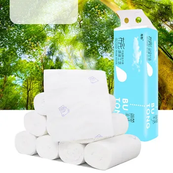

QIC 4 Layer Thickened Toliet Paper Bulk Household Coreless Toliet Paper Tissue 12pcs Rolling Papers
