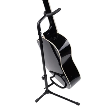 

Newly Tubular Acoustic Electric Bass Guitar Stand Holder Portable Foldable Accessories