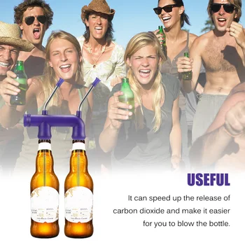 

Hot Double Beer Bottle Can Funnel Beer Drinks Straws With Brush Fun Home Club Party Beer Drinking Bottle Funnel Bar Accessories