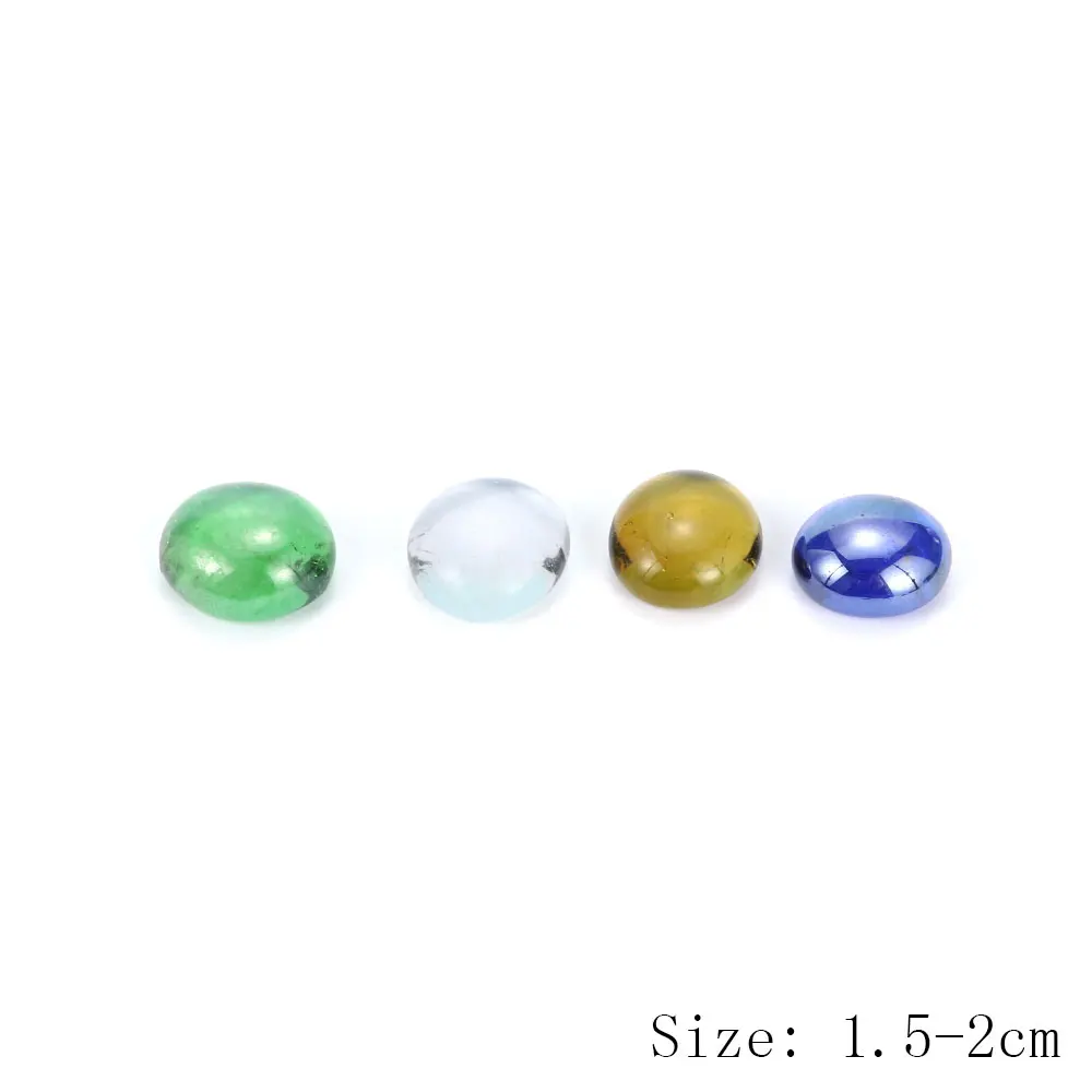 1 Kg 200 Pcs Glass Pebbles for Aquarium and Decorative Purpose Mix Color