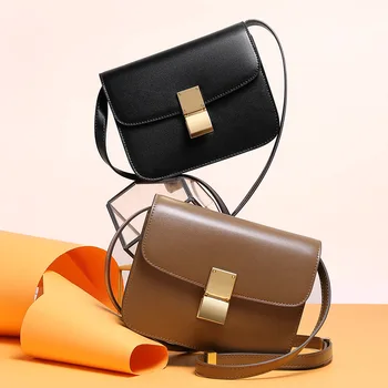 

Women's bag 20120 new tofu bag hand rub grain leather shoulder messenger bag