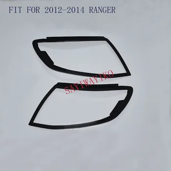 

FIT for ford ranger accessories ABS black lights covers trim for T6 2012- 2014 car styling lamp cover