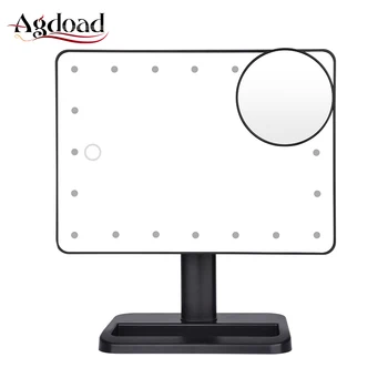 

20 LED Makeup Mirror Light Bluetooth 10X Magnifying USB Charging Women Vanity Mirror Pro LED Bluetooth Table Makeup Mirrors