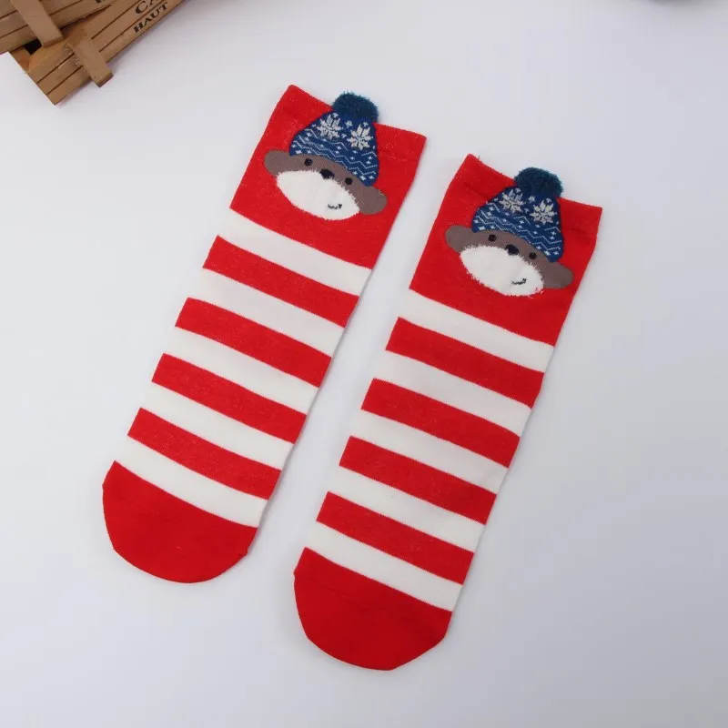 Носки со снеговиком в виде лося, рождественские украшения, новогодние носки, рождественские украшения для дома, Рождественские елочные украшения, Navidad - Цвет: 1