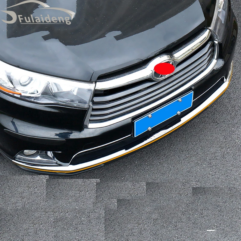 2 шт. для Toyota Highlander- ABS Хромированная передняя решетка бампера Защитная оградительная защита аксессуары для стайлинга автомобилей