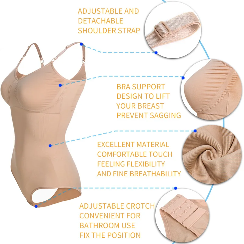 Bodysuit Shapewear Full Body Shaper Waist Trainer Women Abdomen Shapers Tummy Control Slimming Sheath Seamless Briefer Corset