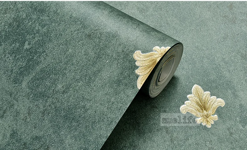 Винтажный пестрый американский стиль нетканые обои 3D greenembossed Простой Европейский спальня гостиная ТВ фон обои