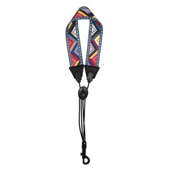 

F-73 Adjustable Saxophone Strap Diagonal Pattern Neck Sling for Alto Tenor Clarinet with Hook Clasp Saxophone Accessories