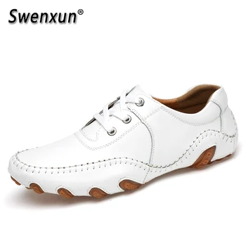 

Fashsion Genuine Leather Shoes High Quality Men's Casual Shoes Comfortable Zapatillas Men Flats Man Shoes Leather Genuine