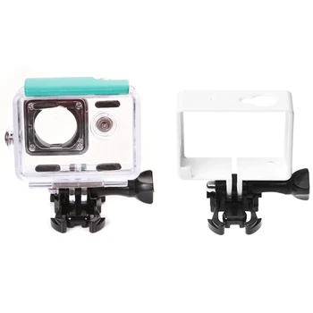 

1Pcs Protective Housing Side Border Frame Case & 1Pcs Camera Waterproof Underwater Diving Housing Case 40M(Green)