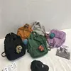 Korean retro style Women Backpack Fashion solid color School Bag For Teenage Girl Children Backpacks Travel Bag ► Photo 3/6