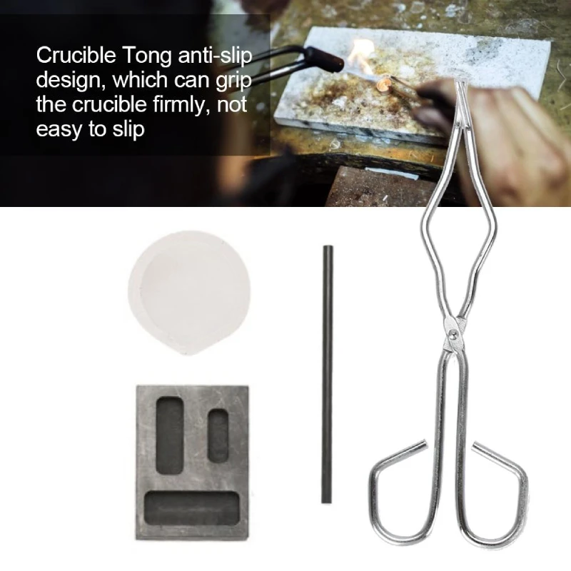 5pcs-Melting-Kit-Silica-Crucible-Graphite-Rod-Graphite-Ingot-Mold-30g-Borax-25cm-Crucible-Tong-Casting (1)