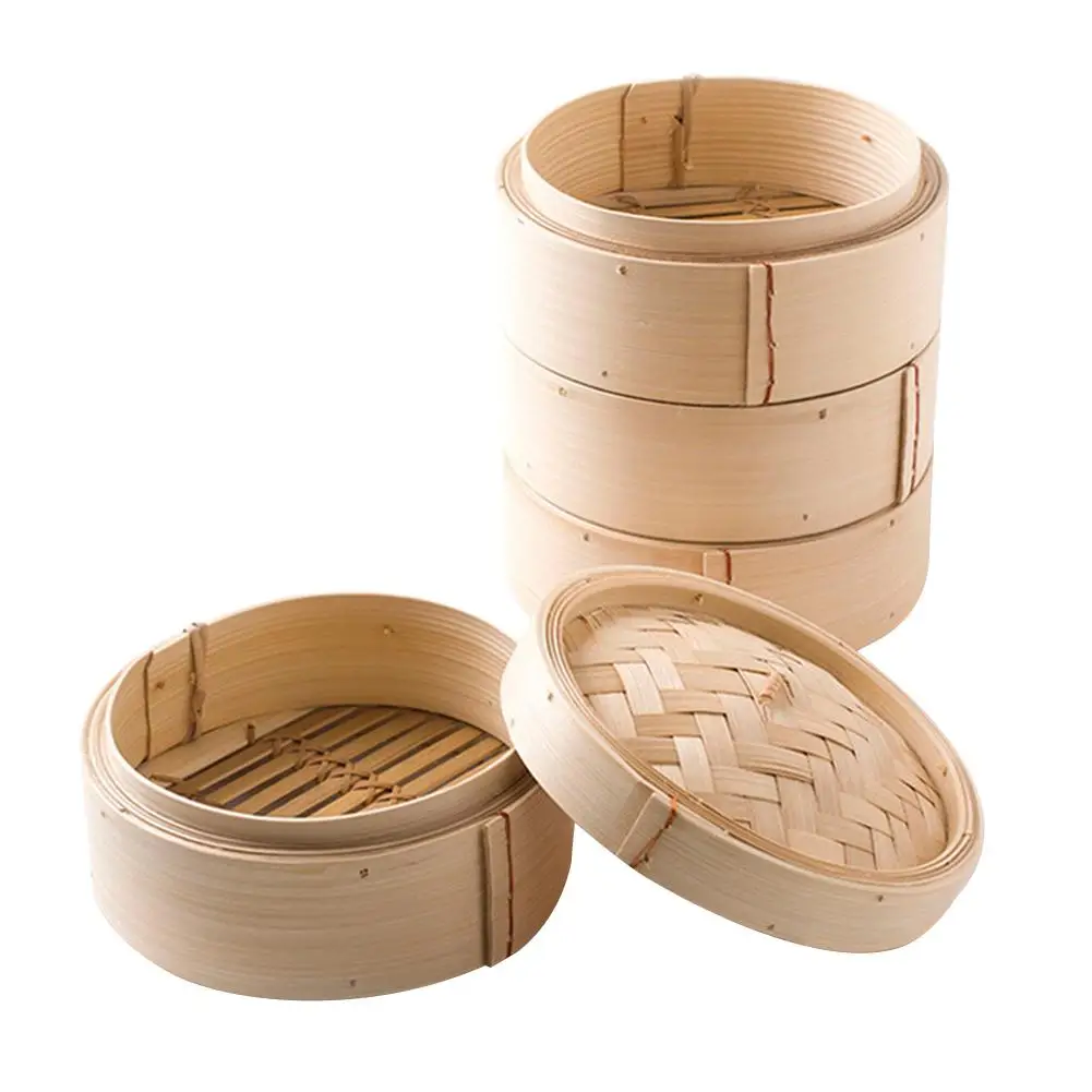

Natural Bamboo Steamer Kitchen Hen Cooking Tools Taro Buns Dumplings Dessert Lotus Leaf Rice Steamer Kitchen Cooking Tools