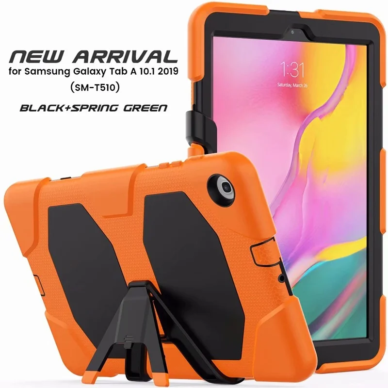 Чехол для Samsung Galaxy Tab A 10,1 SM-T510 T515 чехол Tab A 10,1 детский безопасный резиновый силиконовый ударопрочный армированный чехол с подставкой