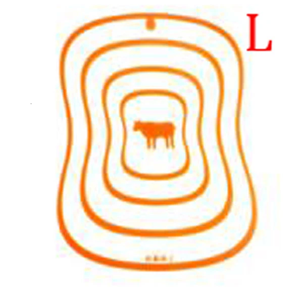 S/M/L кухонные разделочные инструменты блоки Гибкие прозрачные Нескользящие матовые разделочные доски кухонная доска для резки гаджеты - Цвет: Orange L