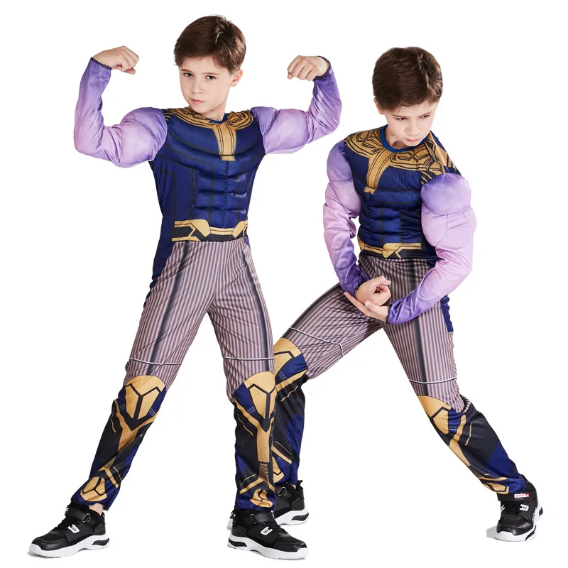 Goedkoop Nieuwe Avengers 4 Thanos Spier Kostuum Cosplay Kids Endgame Superhero Kostuum Voor Kind Carnaval Pak
