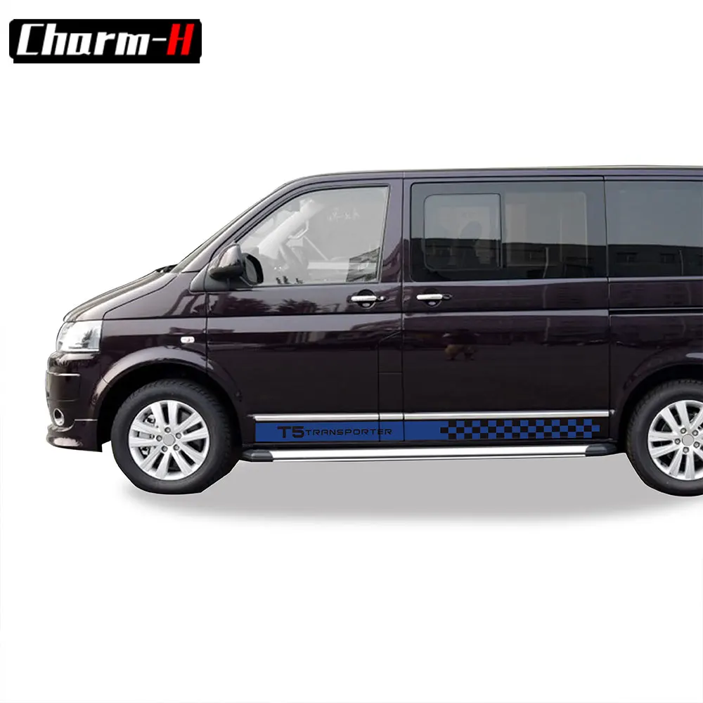 Наклейки на дверь автомобиля боковую юбку полосы наклейки для Volkswagen VW Transporter Multivan