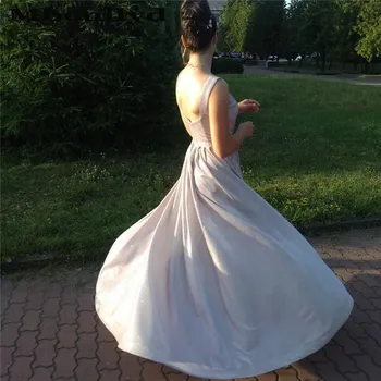 

Mbcullyd Formal A-line Prom Dresses Long 2020 Sexy V-neck Sequined Graduation Evening Dress For Women Plus Size robe de soiree