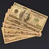 7 unids/lote chapado en oro dólar papel falso dinero billetes manualidades para colección inicio Decoración ► Foto 2/6