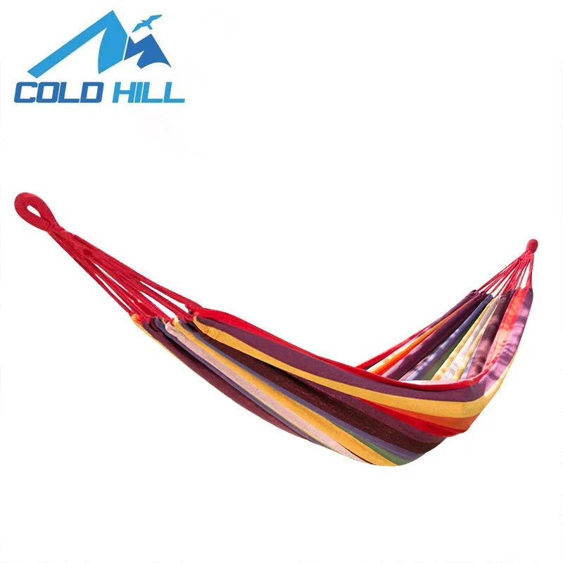 

Cross Border Supply of Goods Outdoor Leisure Hammock Camping Single Person Double Mixed Colors Canvas Hammock Swing Bed Currentl